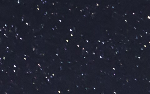 After: the satellite trail is gone and the stars around it are still there